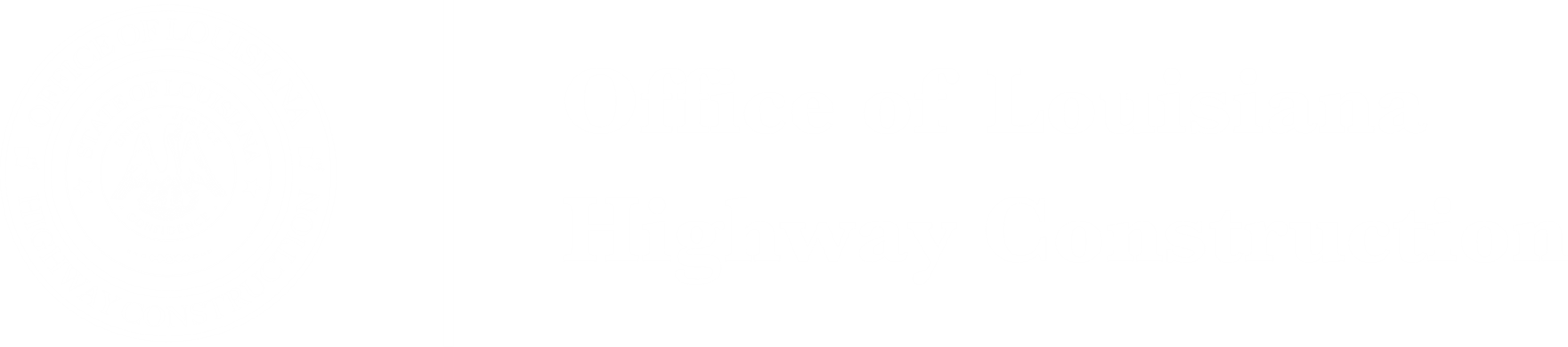 Office of Louisiana Highway Construction Text with Seal Logo